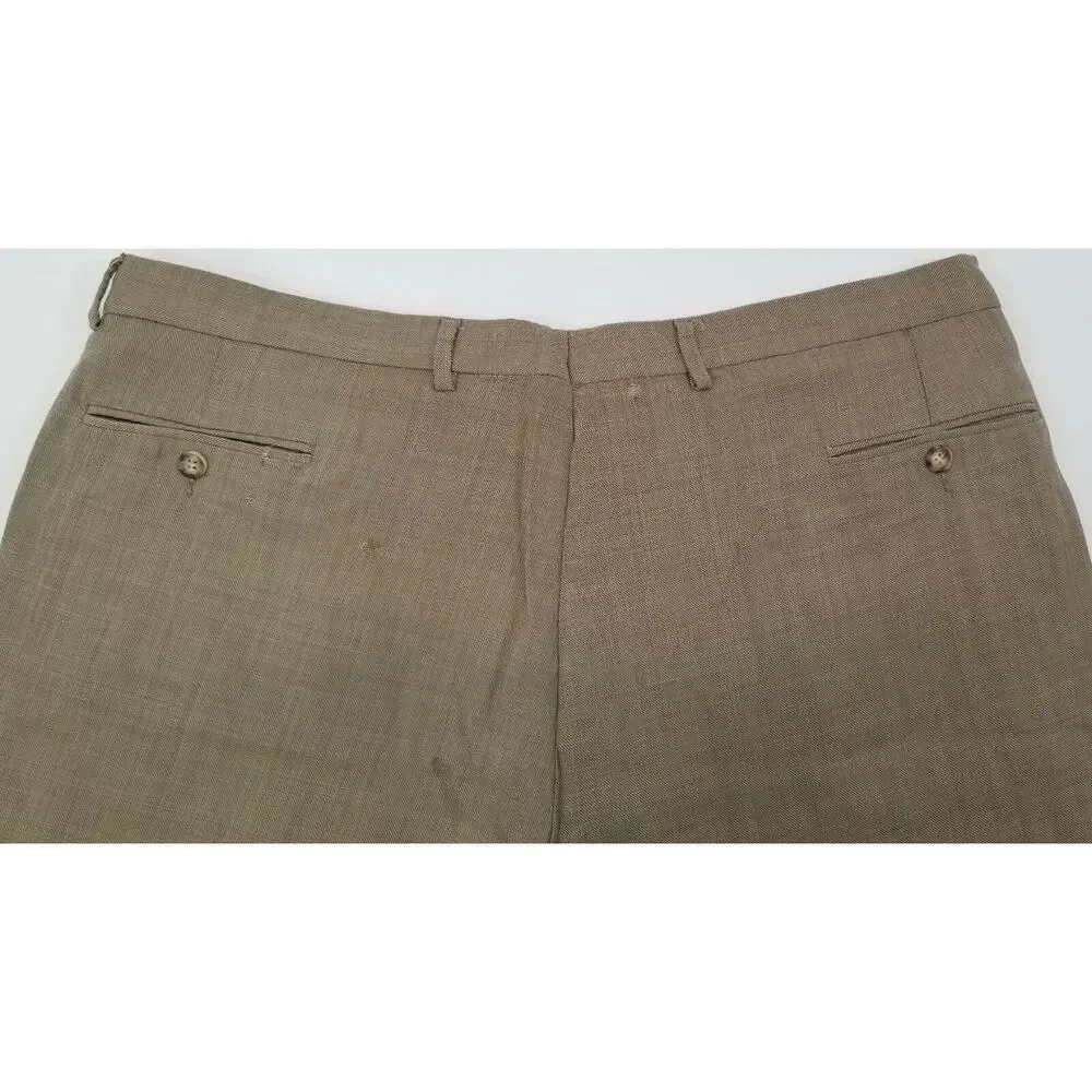 II) Today's Man Fierte Italy Costume Stage Prop Vintage Look Taupe Dress Pants